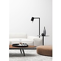 Lampe de lecture sur pied noire sophistiquée avec 1x GU10
