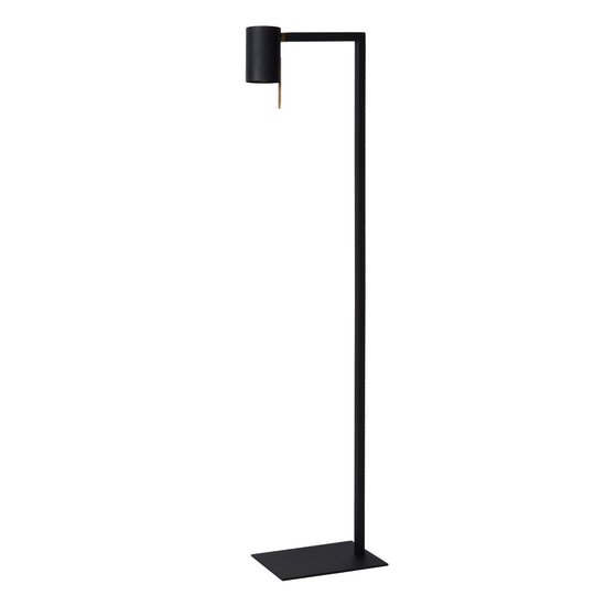 Lampe de lecture sur pied noire sophistiquée avec 1x GU10