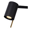 Lampe de lecture sur pied noire sophistiquée avec 1x GU10