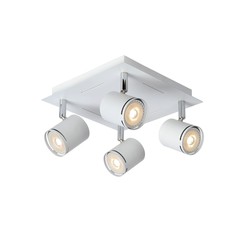 Sleek ceiling spotlight LED with rotating tubes 4x5W 3000K white