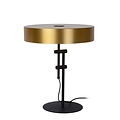 Retro matt gold/brass with black table lamp 40 cm 2xE27