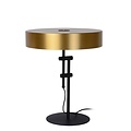 Lámpara de mesa retro oro mate/latón con negro 40 cm 2xE27