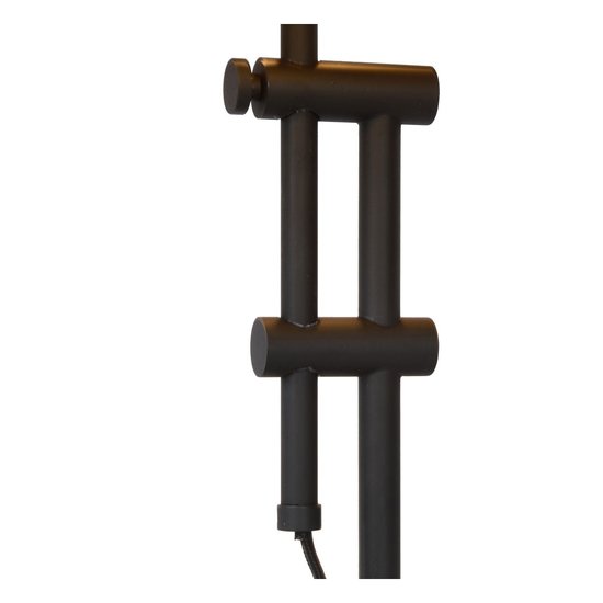 Lampe de table rétro or mat/laiton noir 40 cm 2xE27