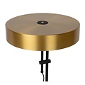 Retro matt gold/brass with black table lamp 40 cm 2xE27