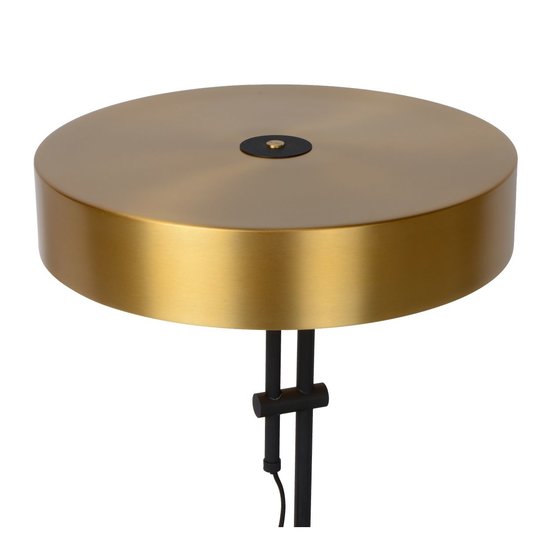 Lámpara de mesa retro oro mate/latón con negro 40 cm 2xE27