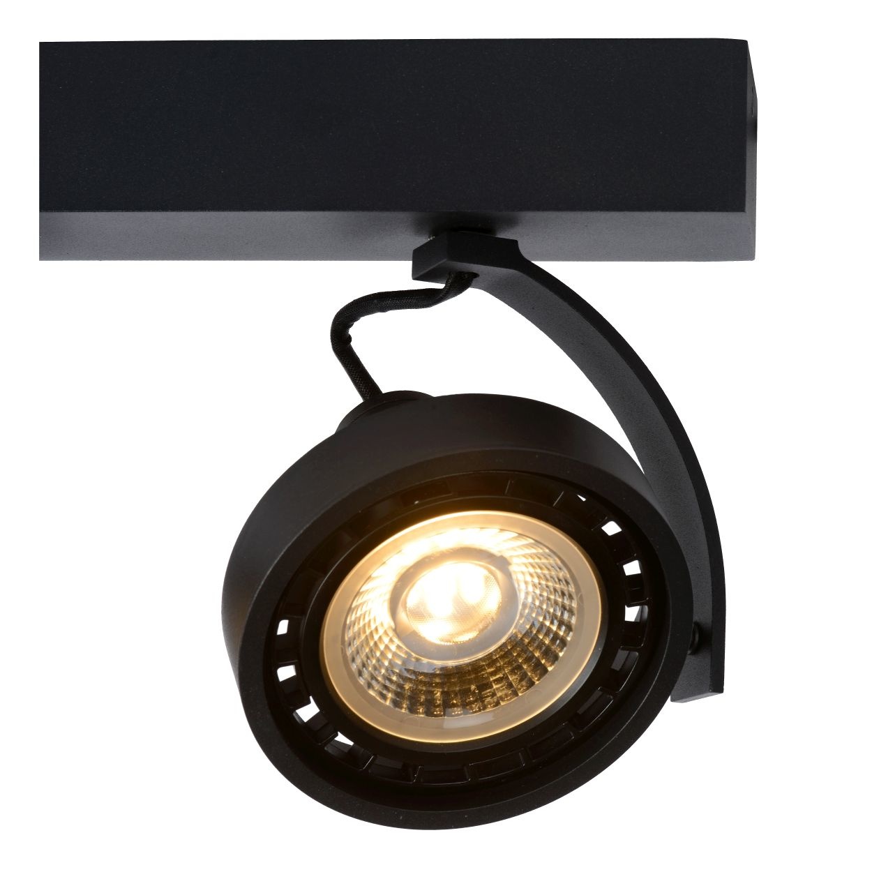 Spot LED en saillie noir éclairage plafond métal carré douille GU10  plafonnier