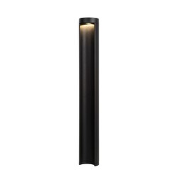 Tubular black outdoor bollard 9 cm LED 1x9W IP54