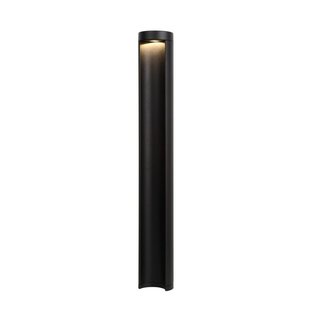 Kokervormige zwarte tuinpaal buiten 9 cm   LED 1x9W IP54