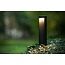 Poteau de jardin extérieur tubulaire noir 9 cm LED 1x9W IP54