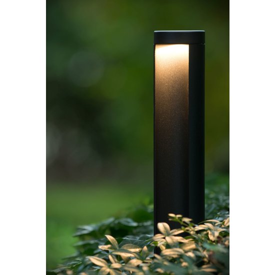 Poteau de jardin extérieur tubulaire noir 9 cm LED 1x9W IP54