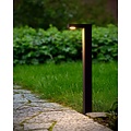 Poteau de jardin design noir avec LED puissante