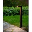Poteau de jardin design noir avec LED puissante