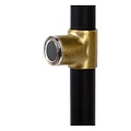 Lampadaire noir ludique avec laiton E14