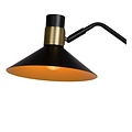 Lampadaire noir ludique avec laiton E14
