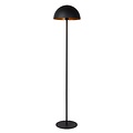 Zwart met gouden vloerlamp 35 cm E27 met halve bol kap