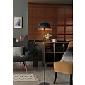 Black with gold floor lamp 35 cm E27 with half-ball shade
