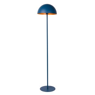 Lampadaire bleu doré 35 cm E27 avec abat-jour demi-sphère