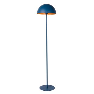 Lámpara de pie azul con oro 35 cm E27 pantalla media esfera