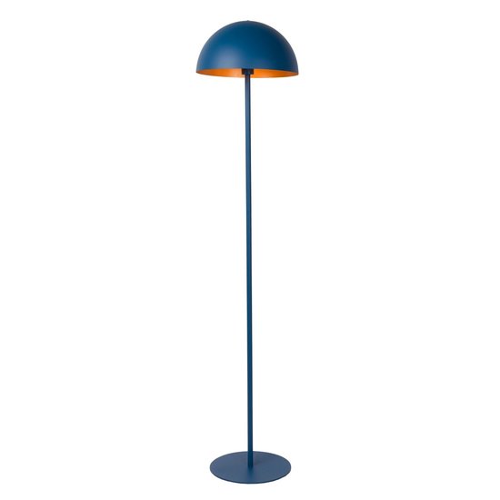 Blue with gold floor lamp 35 cm E27 with half-sphere shade