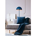 Blue with gold floor lamp 35 cm E27 with half-sphere shade