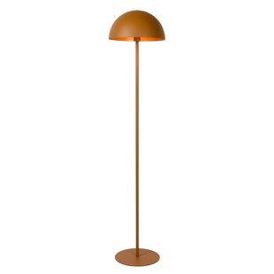 Yellow ocher with gold floor lamp 35 cm E27 with half-sphere shade
