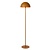 Okergeel met gouden vloerlamp 35 cm E27 met halve bol kap