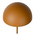 Lampadaire ocre jaune et or 35 cm E27 avec abat-jour demi-sphère