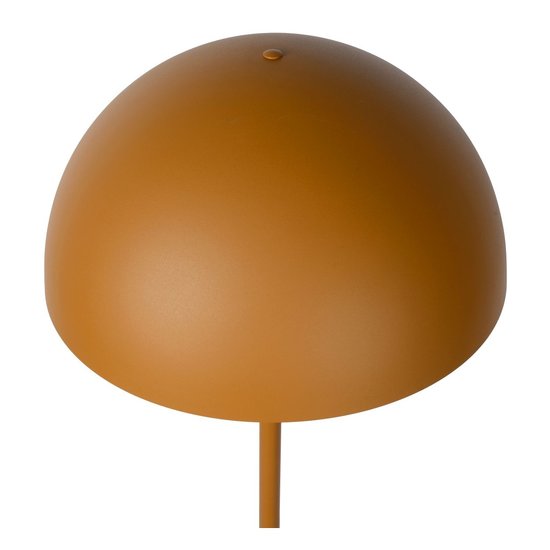 Lampadaire ocre jaune et or 35 cm E27 avec abat-jour demi-sphère