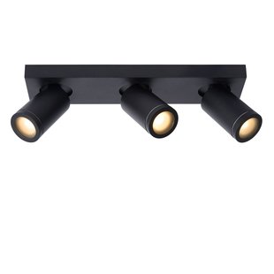 Waterproof black long ceiling spotlight LED Dim to warm GU10 3x5W