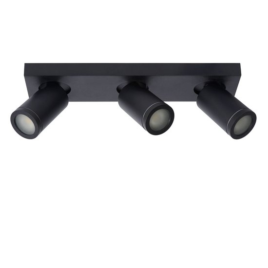 Waterproof black long ceiling spotlight LED Dim to warm GU10 3x5W