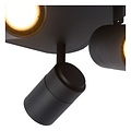 Plafón negro azabache con 4 x 5W regulables GU10 incluidos