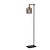 Breathtaking black elegant floor lamp E27 fumé glass