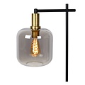 Breathtaking black elegant floor lamp E27 fumé glass
