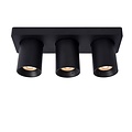 Spot plafond long LED Dim to warm GU10 3x5W cylindres noirs