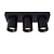 Langer Deckenspot LED Dim to Warm GU10 3x5W schwarze Zylinder