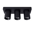 Foco de techo largo LED Dim to warm GU10 3x5W cilindros negros