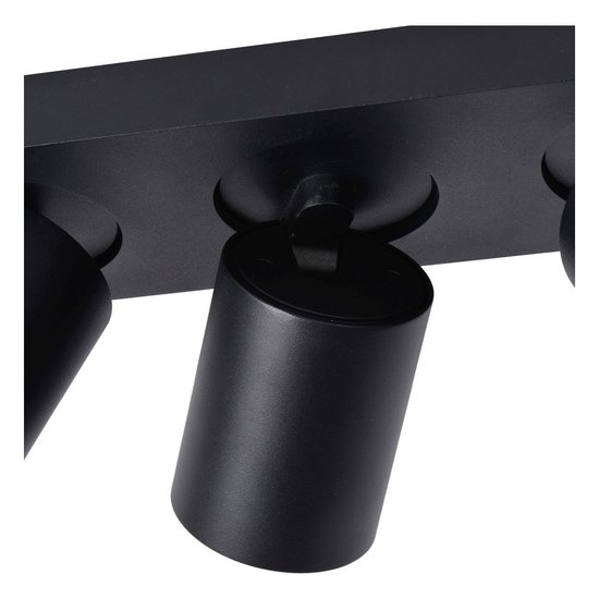 Langer Deckenspot LED Dim to Warm GU10 3x5W schwarze Zylinder