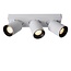 Foco de techo negro con blanco LED Dim para calentar tubos GU10 3x5W