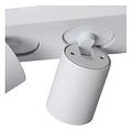 Black with white ceiling spotlight LED Dim to warm GU10 3x5W tubes