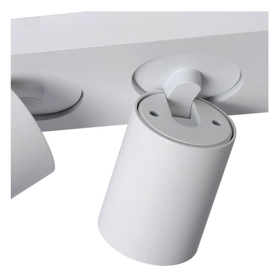 Black with white ceiling spotlight LED Dim to warm GU10 3x5W tubes