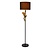 Black standing lamp with black shade and climbing monkey E27