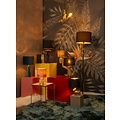 Lampe sur pied noire avec abat-jour noir et singe grimpeur E27