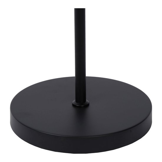Lampe sur pied noire avec abat-jour noir et singe grimpeur E27