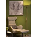 Bronzen uplighter staande lamp 20W en 4W leeslamp