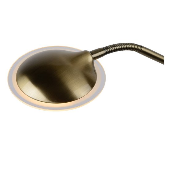 Bronzen uplighter staande lamp 20W en 4W leeslamp