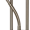Matt chrome uplighter floor lamp 20W and 4W reading lamp
