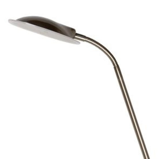 Matt chrome uplighter floor lamp 20W and 4W reading lamp