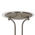 Matt chrome uplighter floor lamp 20W and 4W reading lamp