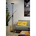 Schwarze Deckenfluter-Stehlampe 20W und 4W-Leselampe