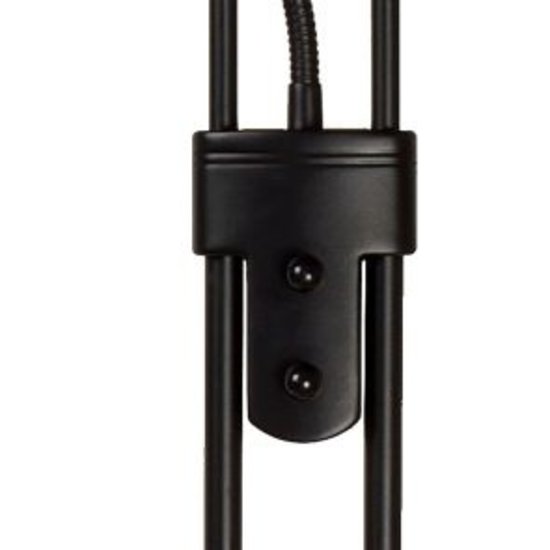Schwarze Deckenfluter-Stehlampe 20W und 4W-Leselampe
